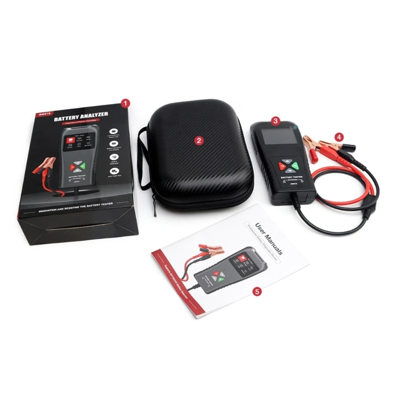 

12V 24V Car Battery Tester Lead-Acid/AGM Battery Analyzers Diagnostic Tools
