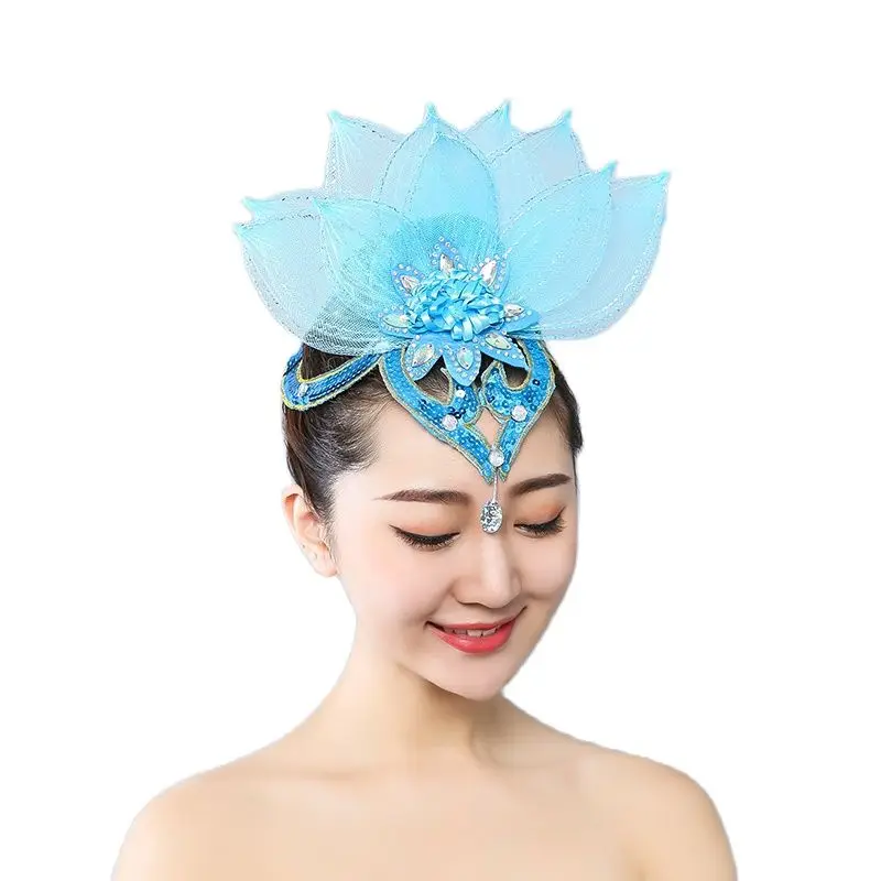 

New Opening Dance Headdress Women Show High Exaggeration Multicolor Classical Dance Headpiece Accessories