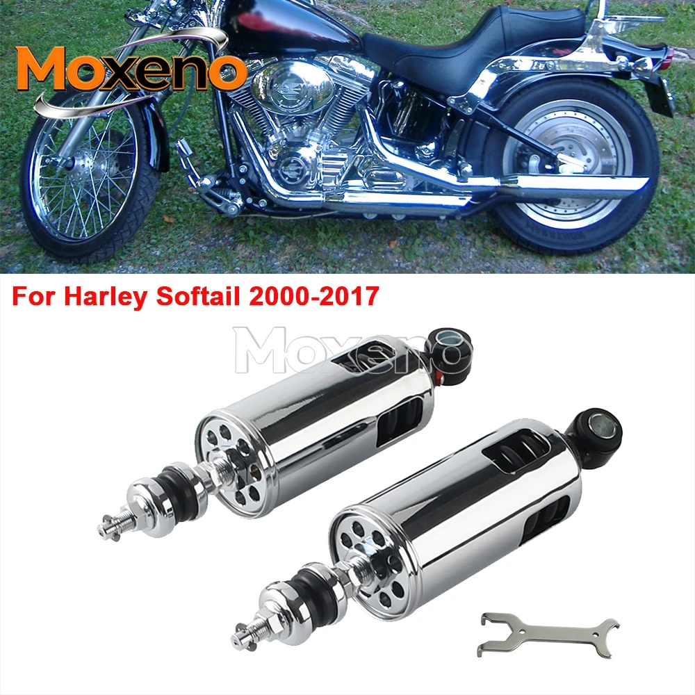 Фото Амортизатор задней подвески для мотоциклов Harley Softail 2000-2017 FXST FLSTC FXSTC FXSTD FLSTS FLS FXLS FXSB FXSBSE №1