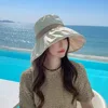 Women's bucket Solid bow style summer sun Travel Beach Hat 4
