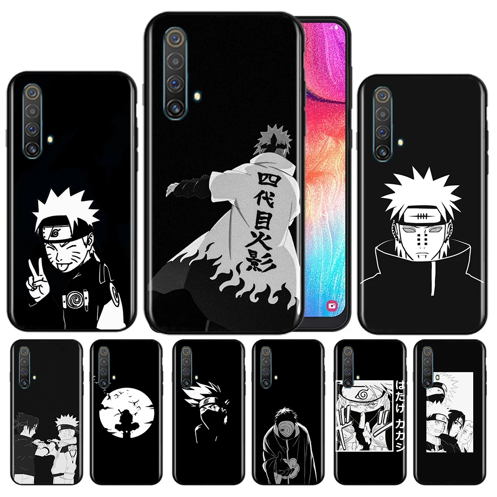 

Popular Japanese Anime Naruto Phone Case For OPPO Reno 7 6 5 4 3 SE Z F Pro Plus 4G 5G Black Silicone TPU Cover