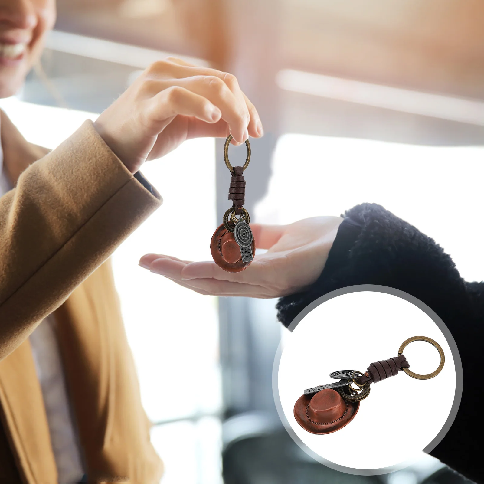 Брелок для ключей от машины держатель ковбойские шляпы мужской кошелек рюкзак