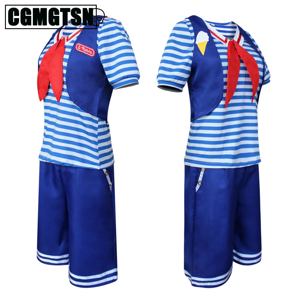 

CGMGTSN Adults Stranger Things Season 3 Robin Steve Harrington Scoops Ahoy Cosplay Costume Sailor Uniform