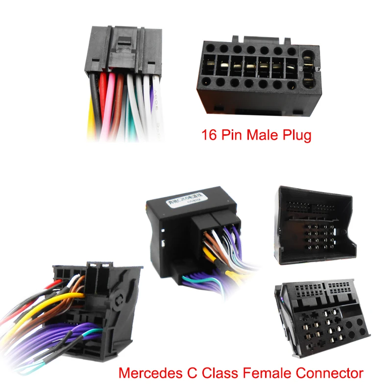 Жгут проводов Mercedes C Class 16-контактный штекер разъем Quadlock CAN-шина модуль