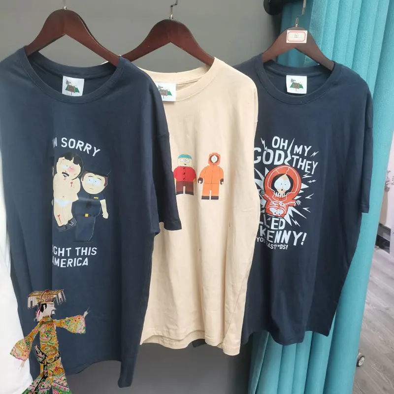 

2023 S-South Park Funny Print T-shirt Men Women High Quality Loose Short Sleeve T-shirts Top Tee