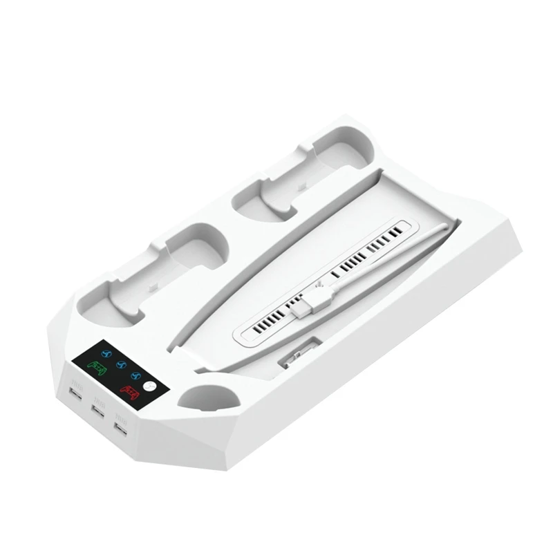 

Ultra High Definition Compatible with PS5 Cooling Station with Controller Charger Headset Holder Cooling Systems Stand