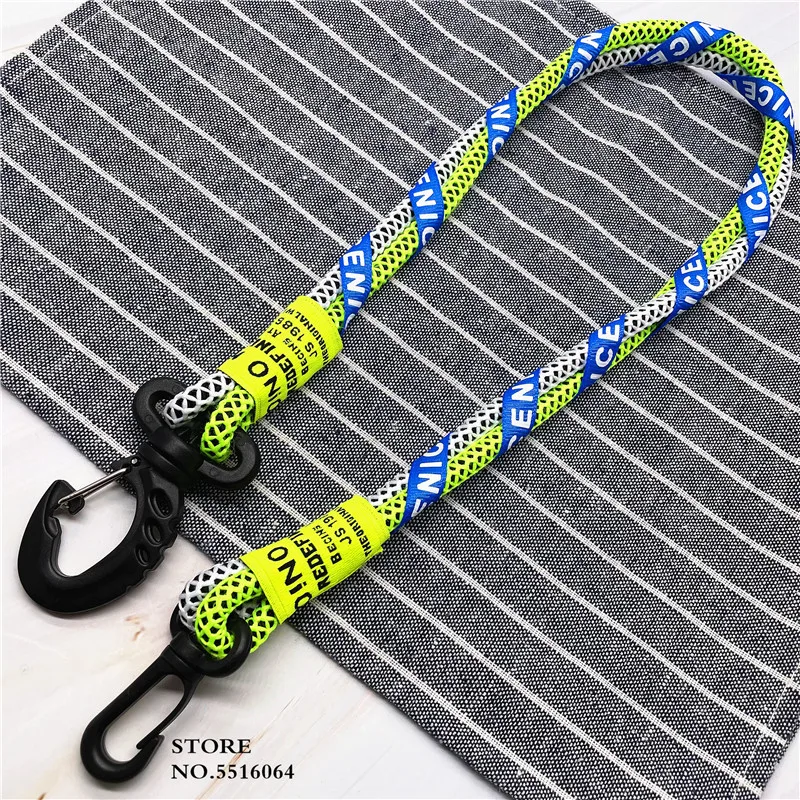 Новый флуоресцентный цветной нейлоновый Плетеный ремешок для телефона ключей