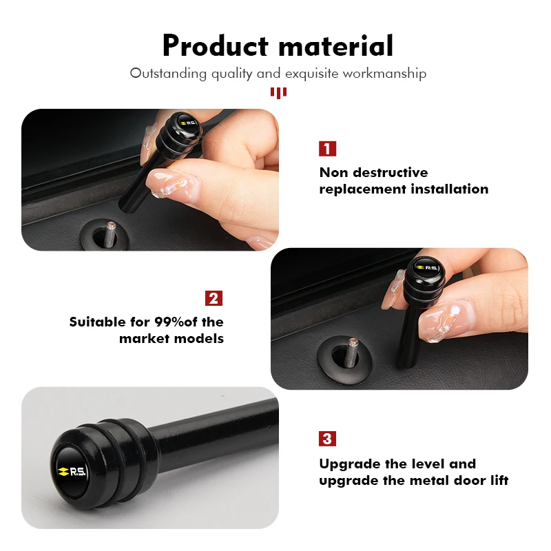 2/4 шт. ручка автомобильного дверного замка вытяжной штифт алюминиевые кнопки