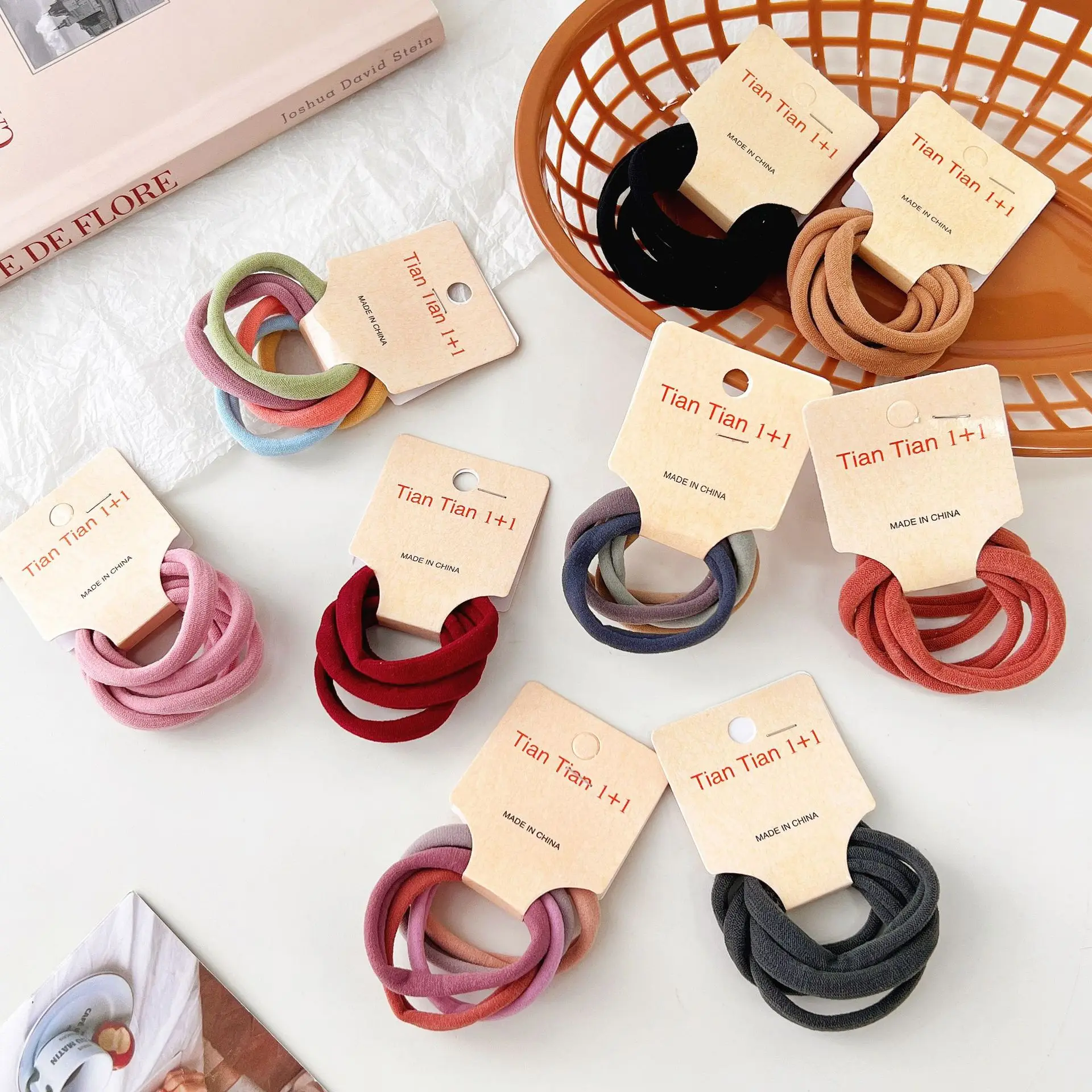 

5Pcs/Set Women Traceless Rubber Band Head Rope High Elastic Jointless Hair Loop Headband Korea Cute Girls Bun Hairdo Accessories