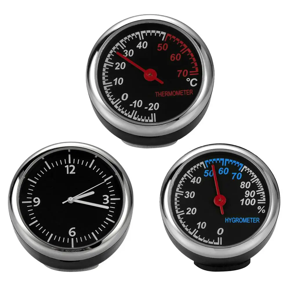 

Автомобильные цифровые часы, мини-часы с термометром, гигрометром и декоративным орнаментом