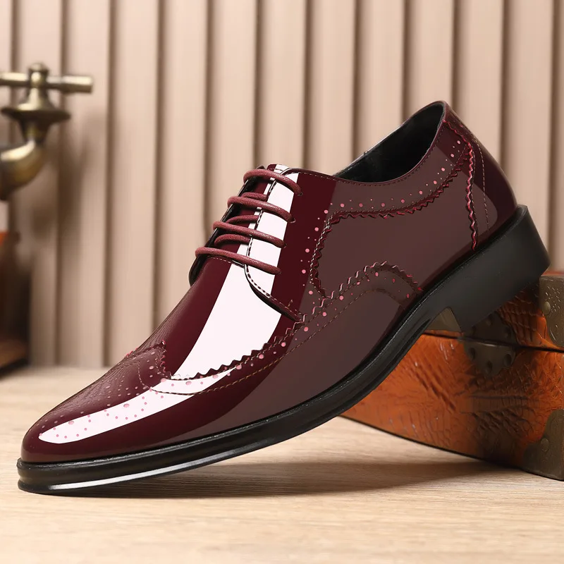 

Роскошные Дизайнерские деловые кожаные туфли-броги с острым носком, мужские повседневные лоферы, свадебная формальная Классическая обувь, мужская обувь для тенниса