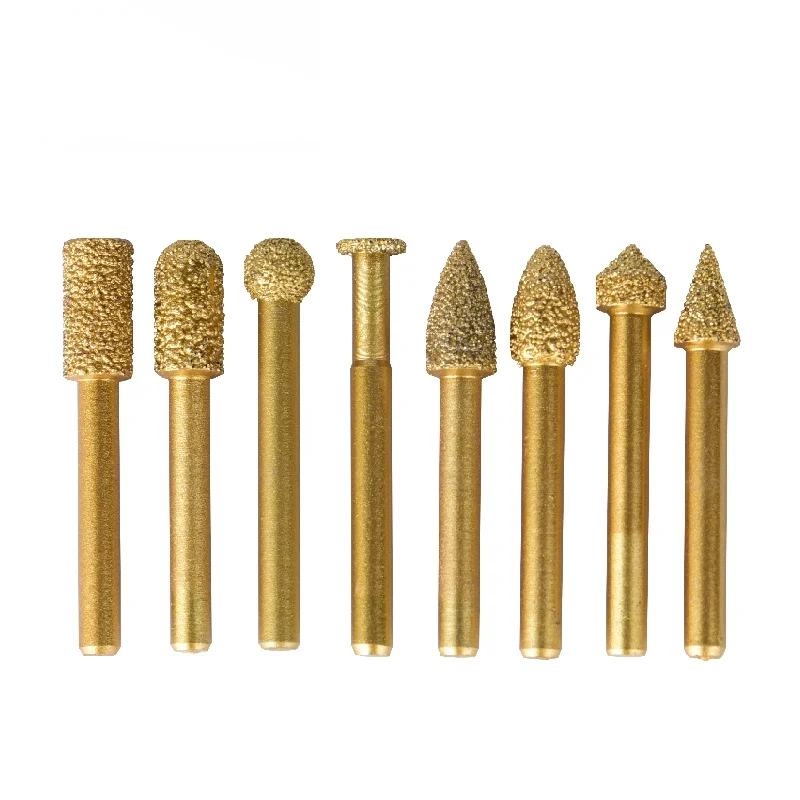 

Фрезы для гравировки по камню, мрамор, гранит, золотистые, 1 комплект/20 шт.