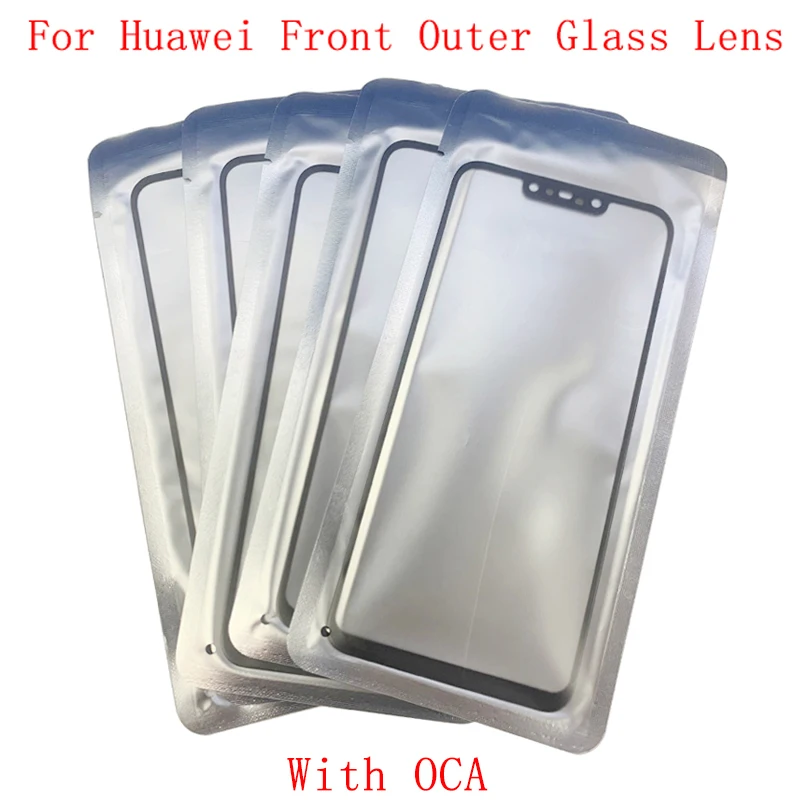 

5PCS Front Outer Glass Lens Touch Panel Cover For Huawei Y9P 2019 Y9A Y9S Y8P Y7A Y7P Y6P Enjoy 10 Z Glass Lens with OCA Parts