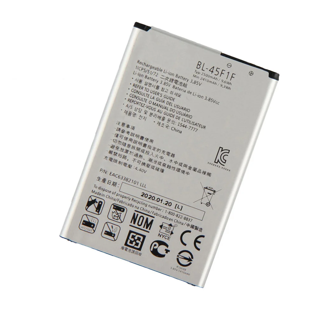 100% оригинал 2410 мАч BL-45F1F для LG k8 K4 M160 Aristo MS210 X230K X240K LV3 (2017 версия K8) Аккумулятор