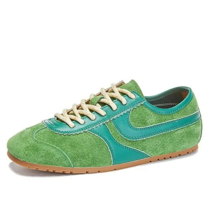 Женские кроссовки в немецком стиле новинка 2024 женские из натуральной кожи на