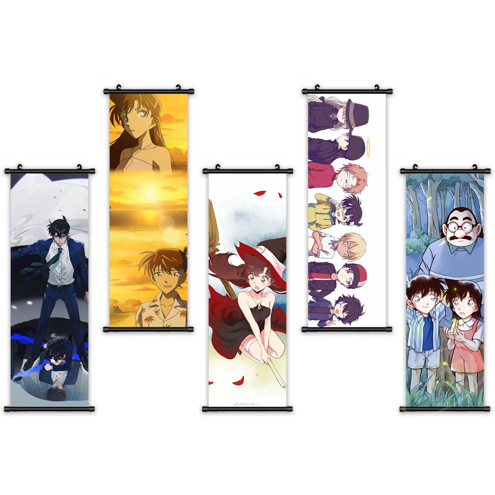 

Canvas Anime Print Painting Detective Conan Wall Art Picture Poster Rachel Moore Home Decor Plastic Hanging Scrolls Living Room