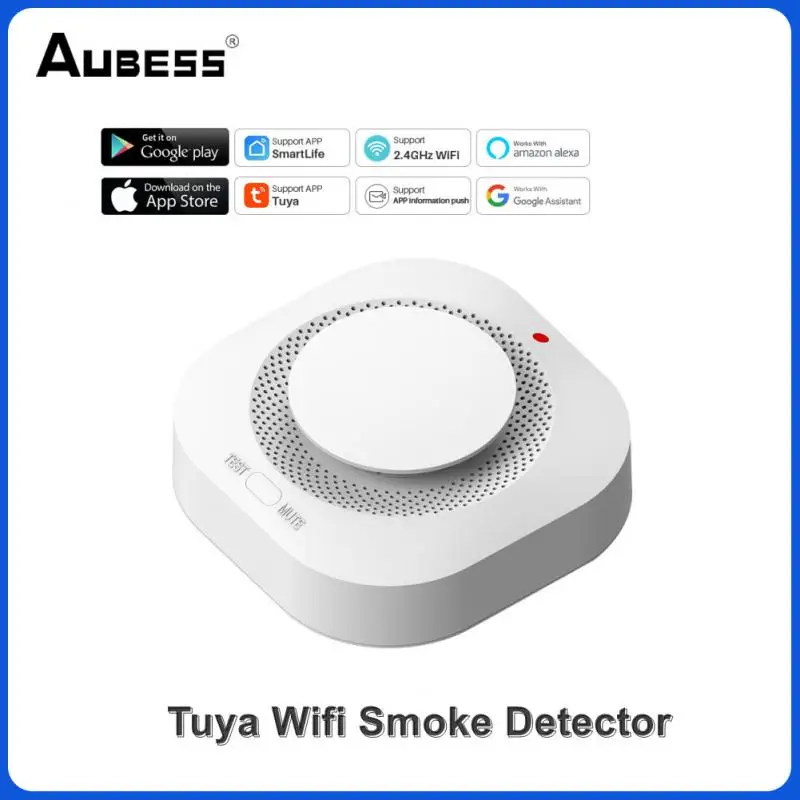 

Tuya Wifi Smoke Detector Sensor 90DB Alarm Fire Smart Smoke Detector Wifi Fire Protection Home Security Alarm Smart Life APP