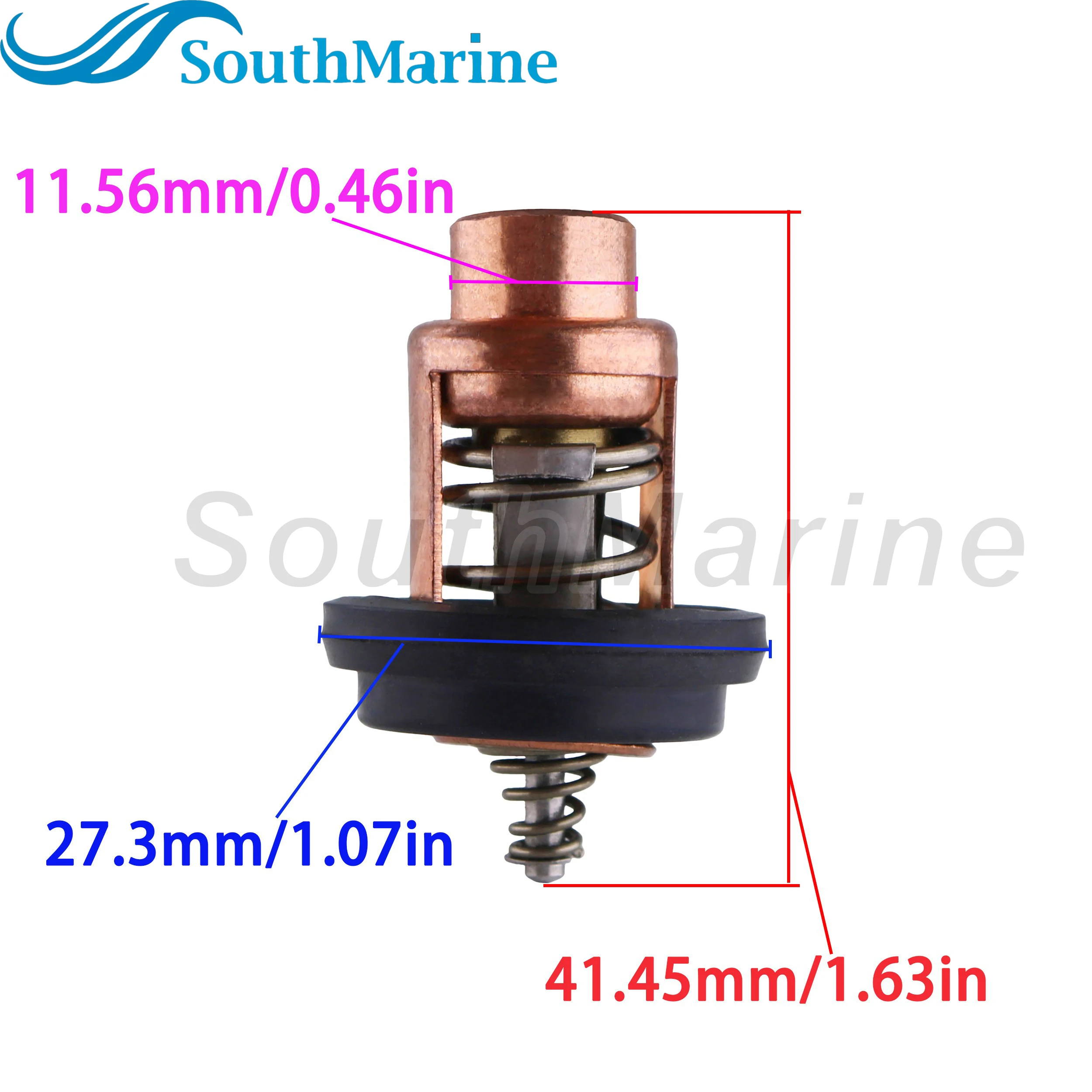 Фото Термостат для лодочного двигателя Mercury Marine 2, 2.5, 3.5, 4, 5, 6, 25, 30 л.с., номера 804540, 8M0228409, 18-3638, 3H6010300M, для Nissan Toha №3