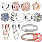 Сверкающий зажим из серебра 100% пробы, 3 мм