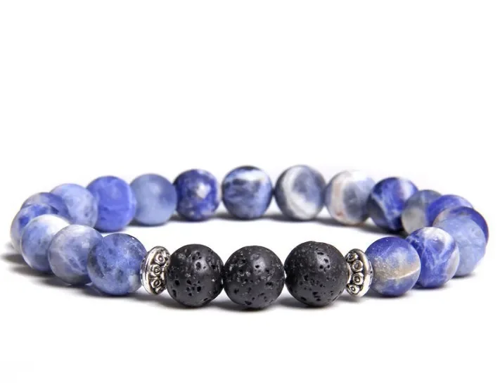 8 мм тигровый глаз амазонит лавовые бусины браслет для йоги DIY импортные