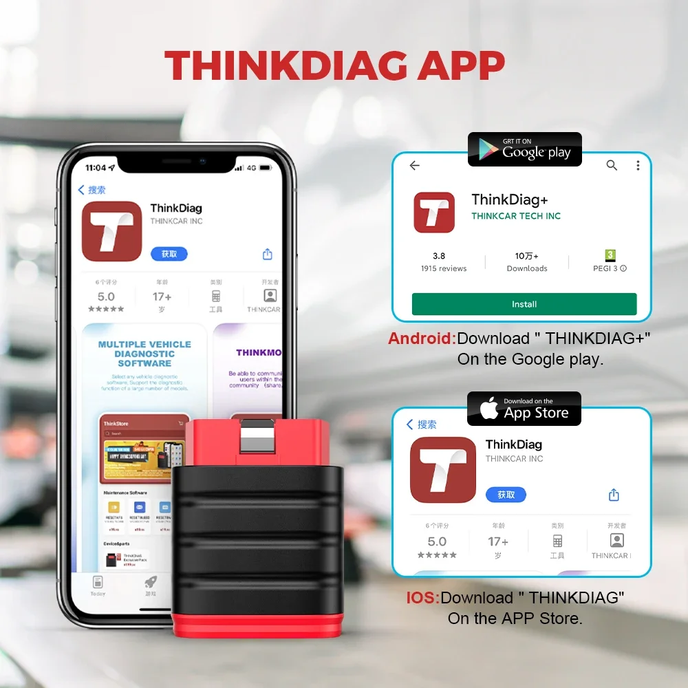 Автосканер THINKCAR THINKSAFE OBD2 диагностический инструмент для диагностики автомобиля