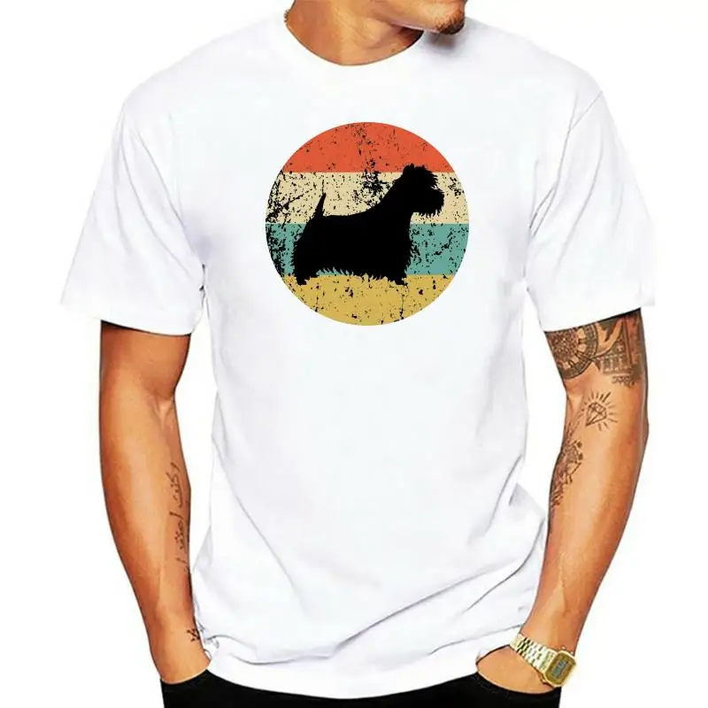 Westie Shirt - Retro West Highland White Terrier Men T Dog Icon Summer Blacks Cotton Fashion