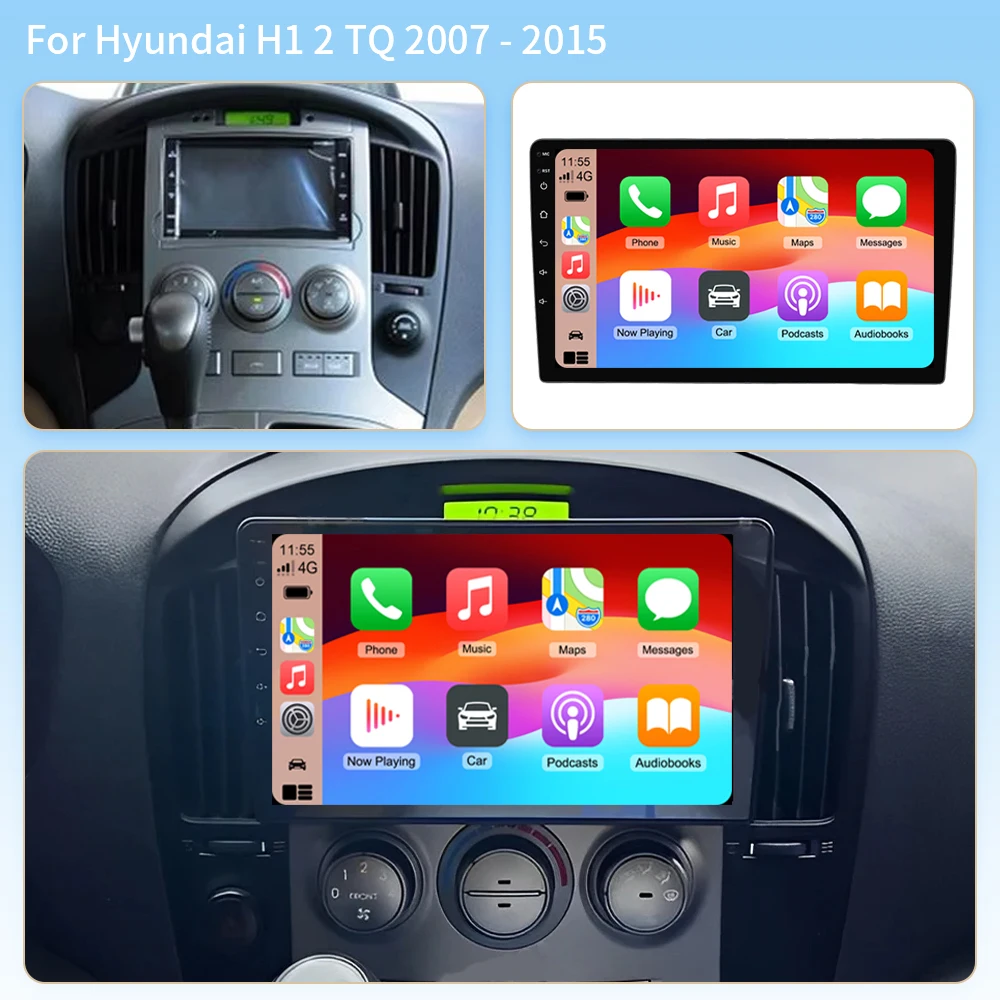 Фото Мультимедийный проигрыватель Android 16 Stereo для Hyundai H1 Grand Starex i800 TQ 2007-2015, автомобильная магнитола с GPS, навигацией, Bluetooth, MP5, 2Din, Carplay №2