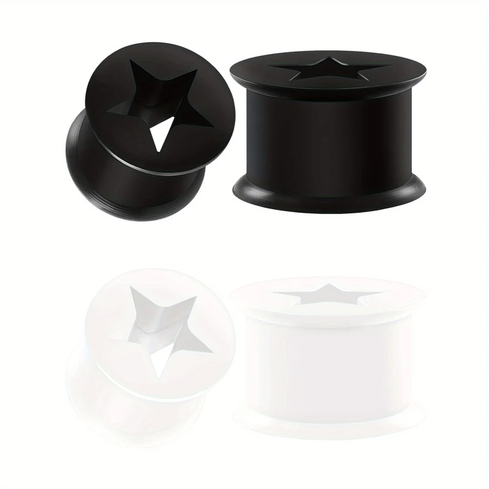 2/4 шт. гибкие силиконовые серьги-тоннели для пирсинга