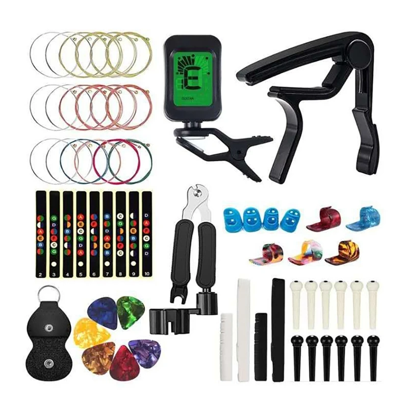 

Guitar Accessories Kit Guitar Strings Replacement Changing Tool for Guitar Players and Guitar Beginners