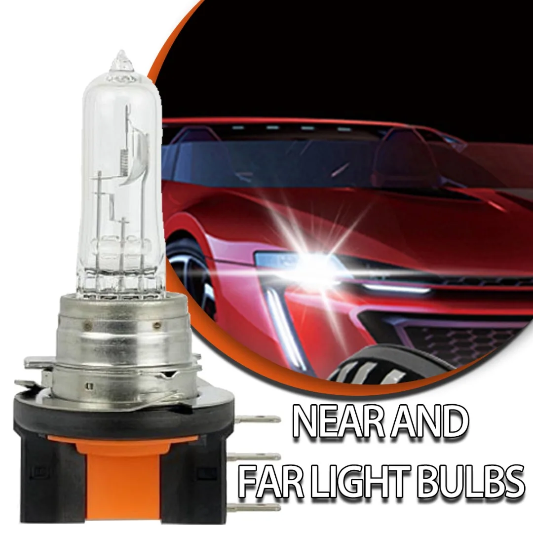 

For Mercedes Benz 2pcs H15 12V 15/55W Car Halogen Headlight Bulbs Automobile Yellow Fog Lights 3200K Clear Glass High Beam Lamps