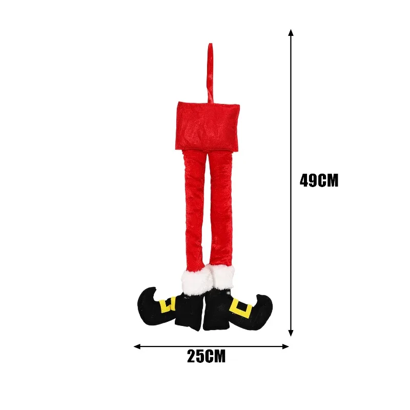 1 шт., новогодний автомобиль, Рождественский эльф, Санта-Клаус, украшение для ног, Рождественский декор для дома, подвески на рождественскую елку, украшения, счастливые подарки