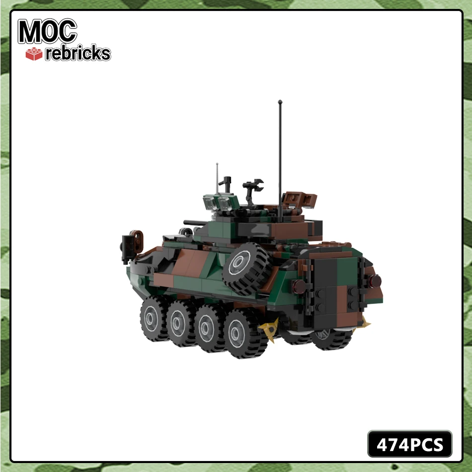 MOC военная серия DIY строительный блок кирпич LAV-25 армейские пехотные оружие боевой