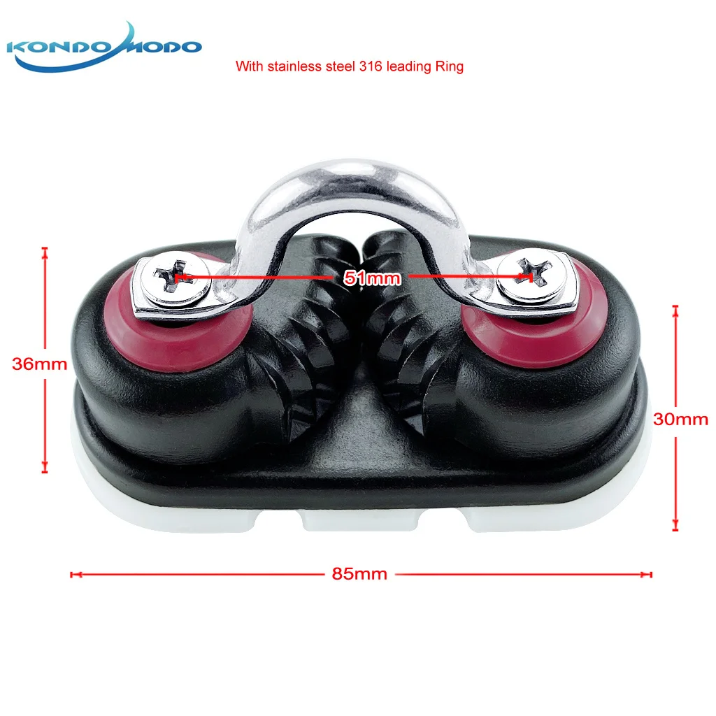 

Boat Accessories Anodized Aluminium Cam Cleat with Leading Ring Boat Rope Cleat Fairlead Marine Sailboat Pilates Accessories