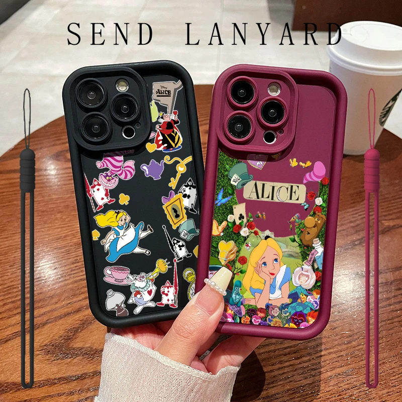 Disney Alice in Wonderland Cute для Vivo Y100 Y95 Y93 Y91 Y89 Y85 Y81 Y78 Y77 Y76 Y75 Y72 Y67 Y56 Y55 Y52 Y51 Y50 Y36 Y35 Cover
