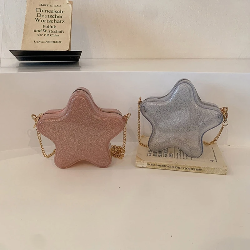 E74B Сумка из искусственной кожи для женщин и девочек сумка на плечо в форме звезды