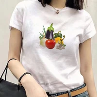 wome t shirt cartoon new round neck vegetables print t shirt women casual tshirts harajuku female top tee shirts streetwear
