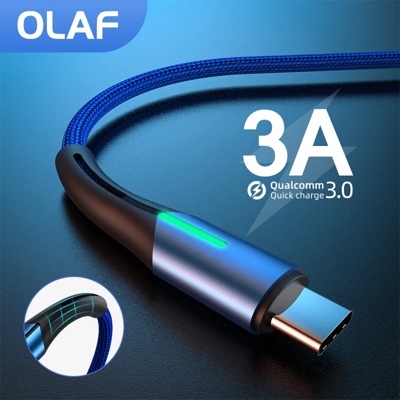 

3A USB Type C Cable Wire For Samsung S10 S20 Xiaomi mi 11 Mobile Phone Fast Charging USB C Cable Type-C Charger Micro USB Cables