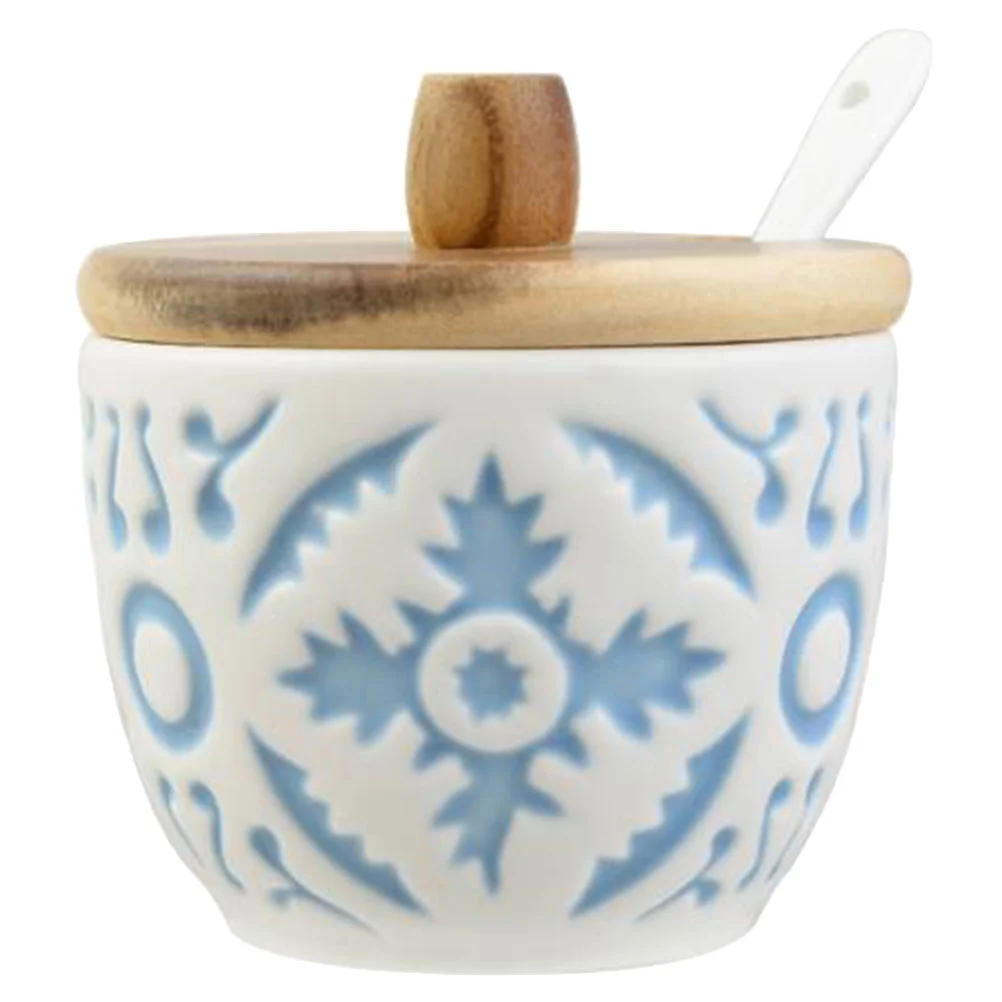 

Seasoning Condiment Ceramic Container Pots Jar Canister Coffee Tea Cruet Flour Cellar Box Sugar Canisters Jars Salt Pepper