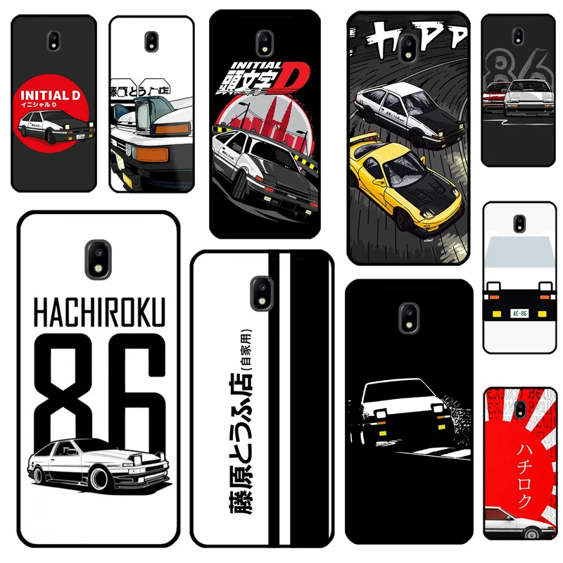 Японский автомобильный чехол для телефона аниме Initial D Samsung Galaxy J7 J5 J3 2017 J1 2016 A6 A8 A7 A9