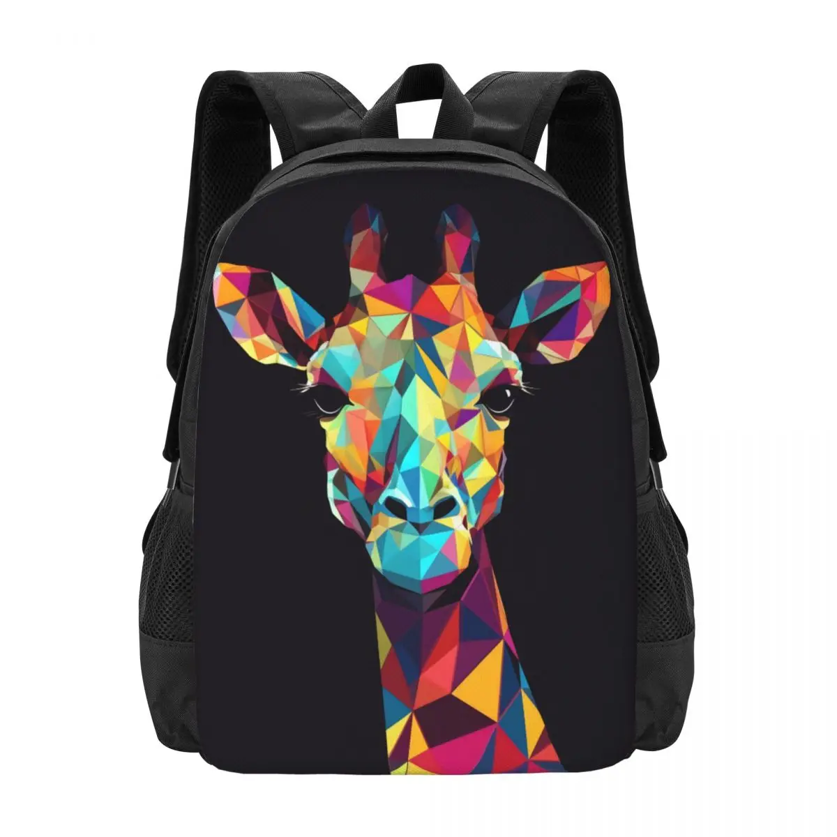 

Giraffe Backpack Geometric Paper Art University Backpacks Youth Pretty School Bags Colorful Pattern Rucksack