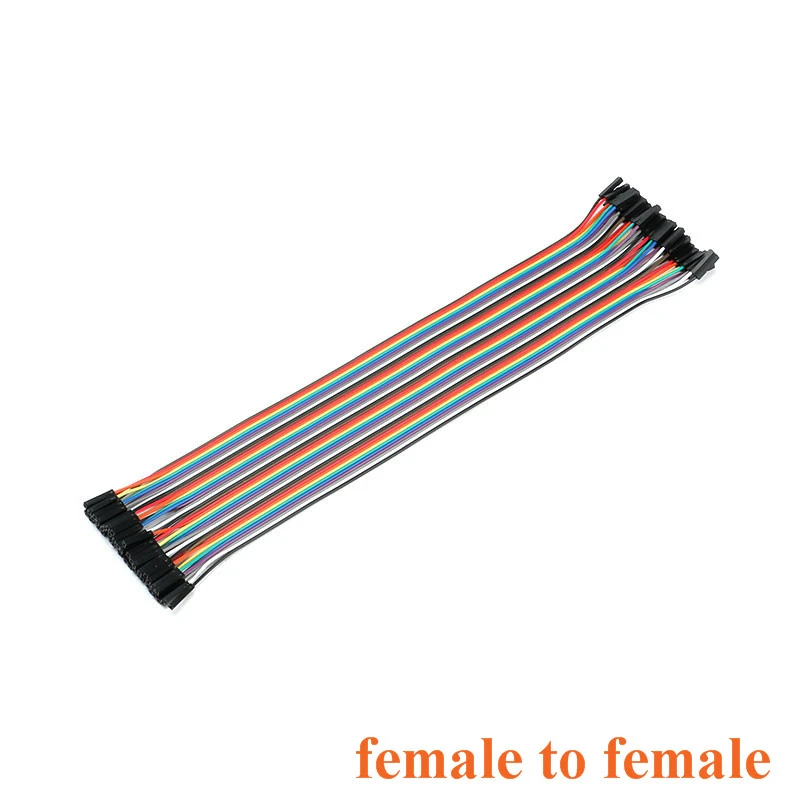 

40 pcs 30cm 1p-1p female to female 2.54mm Spacing Jumper Wire Dupont Cable