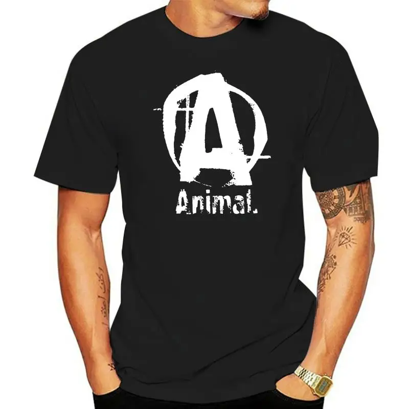 

Черная футболка с изображением животных универсальное питание знаковая мужская серая футболка от S до 3XL
