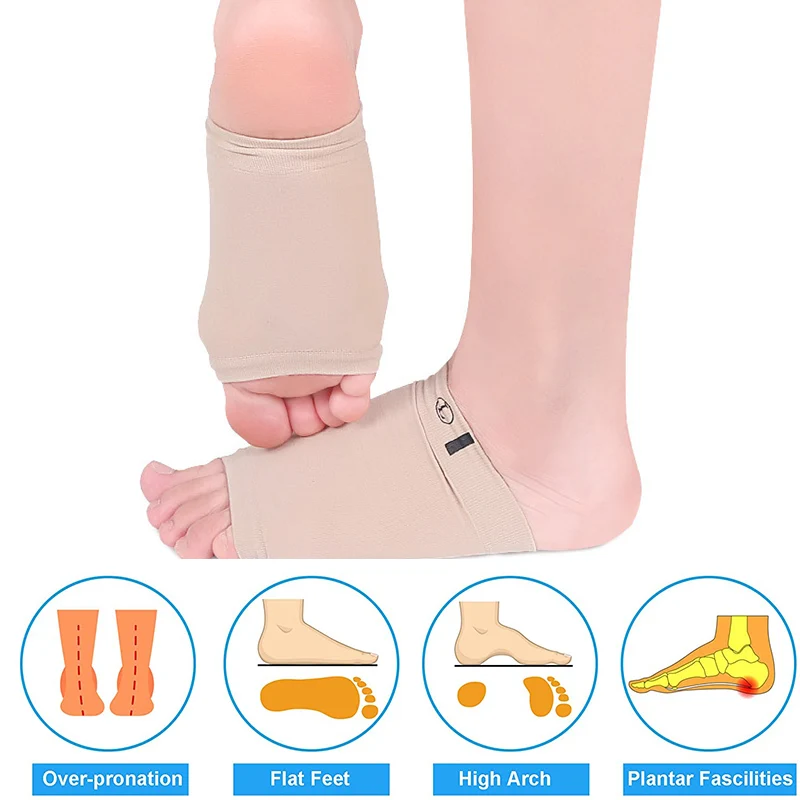 

Pain Relief Arch Support Sleeves Plantar Fasciitis Silicone Heel Spurs Foot Care Flat Feet Socks Cushions Pads Orthotic Insoles