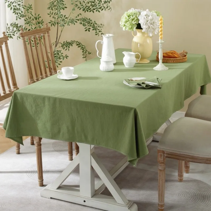 

czysta kolorowa zmiękczana bawełna obrus ślubne tło stołu zielone kominki Czysta bawełniany obrus hurtowa prosta