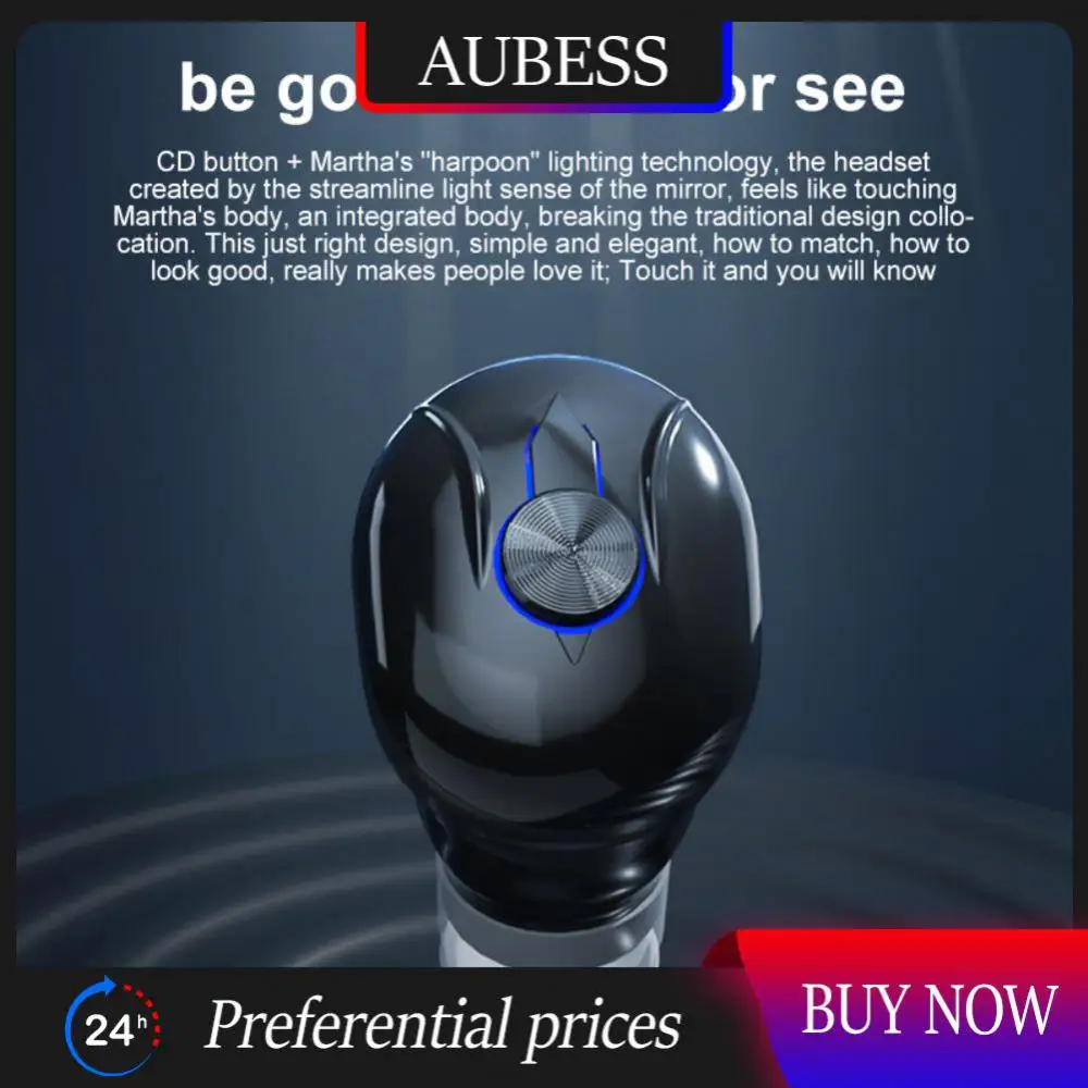 

Mini Invisible Headset Voice Prompt Mini Invisible Headphone Handsfree Smart One-key Control For Iphone Samsung In-ear