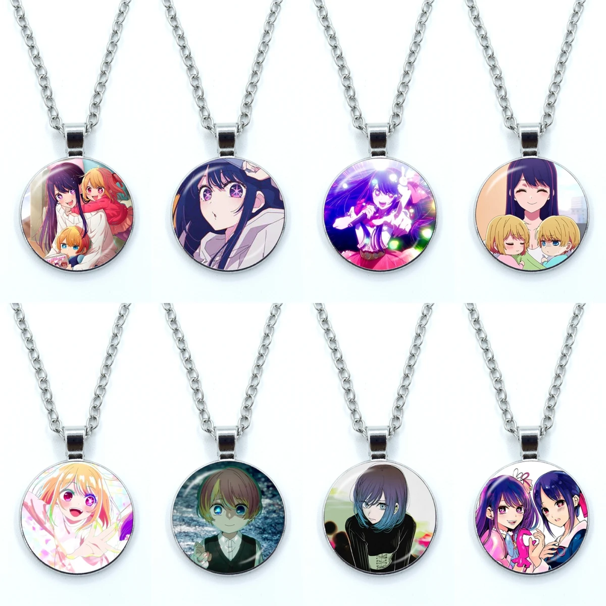 Горячее аниме OSHI NO KO ожерелье Hoshino Ai Akuamarin Rubii Sarina Gorou стеклянный кулон с кабошоном