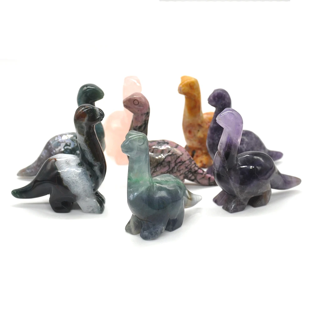 

1PC Diplodocus Dinosaur Statue Natural Quartz Amethyst Agate Healing Crystal Reiki Figurine Ornament Home Decor Christmas Gift