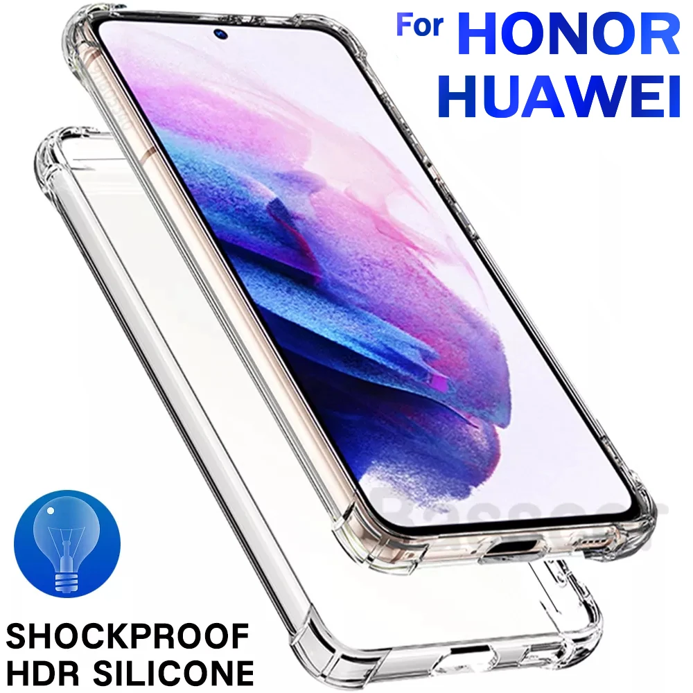 

Противоударный чехол для Honor 10 Lite 20 60 50 Pro 10i Huawei P30 Lite P20 P40 P50 Pro Lite 8X 9X, прозрачные чехлы для телефонов