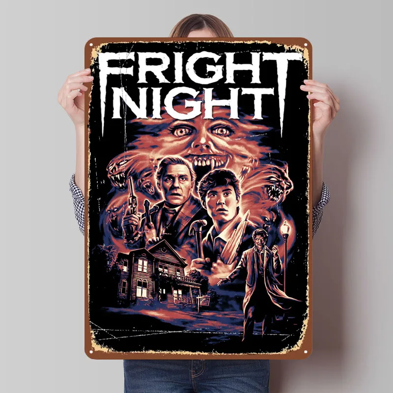 Металлическая вывеска ужасов в стиле 80-х годов постер с фильмом настенное