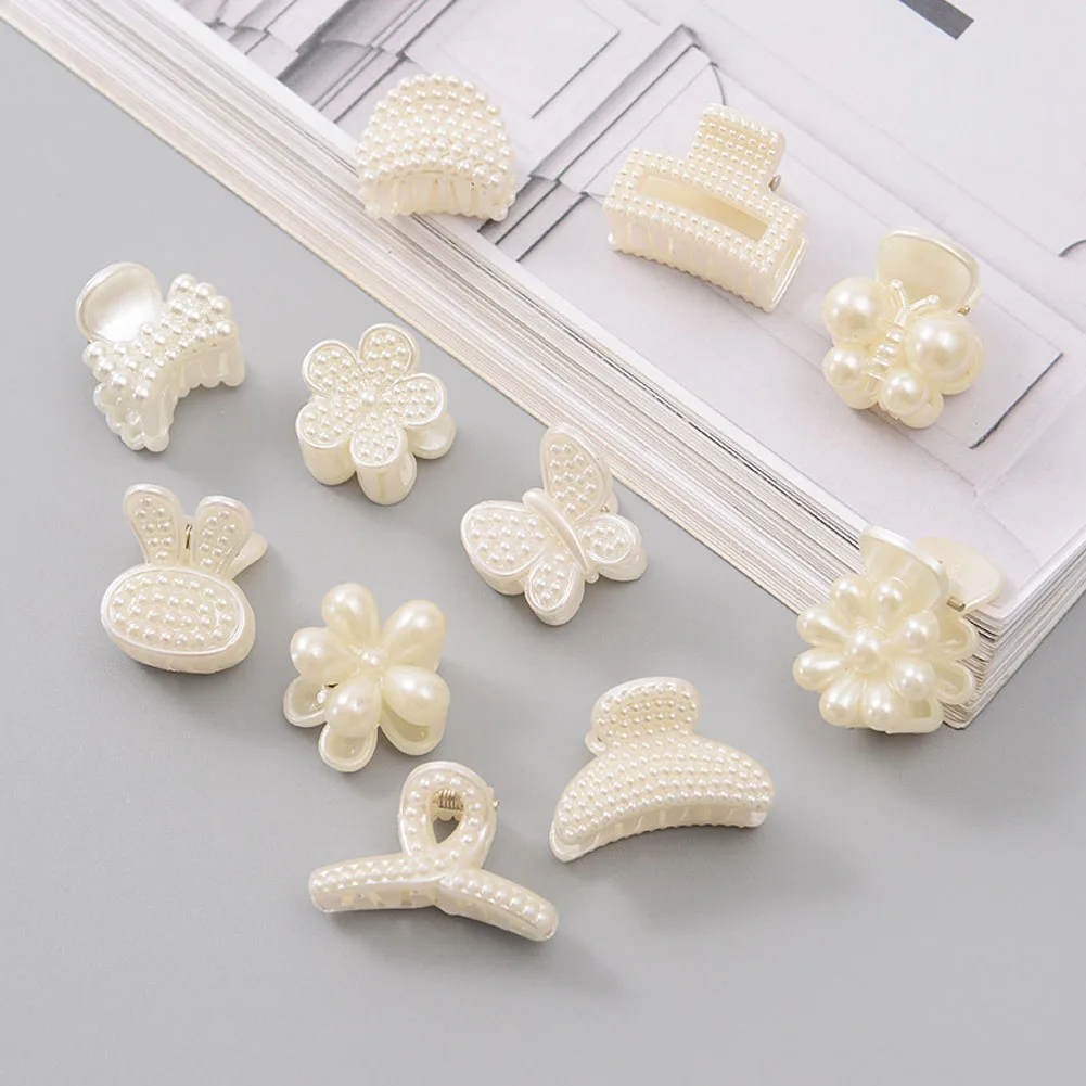 

2022 Cute Round Pearl Hair Clip Women Girls Claw Crab Hairpins Hair Claw Chic Barrettes Styling Fashion Hair Accessories Gift